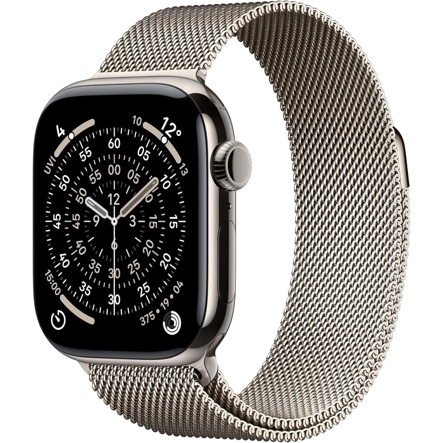 Apple Watch Series 11 GPS + Cellular 42mm – Natural Titanium Case with Natural Milanese Loop